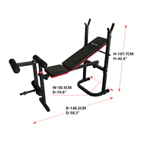 Banc réglable en métal de haute qualité, équipement de gym commercial multifonctionnel, support de barre stable, charge maximale 200 kg