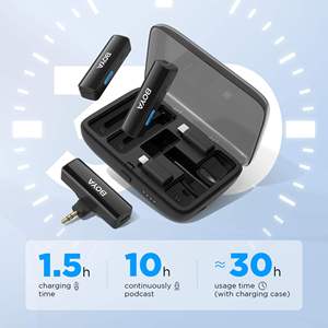 BOYA BOYALINK Microphone Lavalier sans fil pour iPhone <span class=keywords><strong>Android</strong></span> appareil photo reflex numérique Youtube <span class=keywords><strong>enregistrement</strong></span> <span class=keywords><strong>Audio</strong></span> en direct - Product Image 5