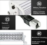 Barres lumineuses LED marines Aurora IP69 blanches 4 pouces 6 pouces 10 pouces 20 pouces 30 pouces 40 pouces 50 pouces, lumière ambrée pour camion, barre lumineuse LED double rangée pour marine