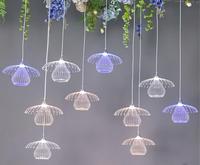 Nouveau 2026 Créatif Décoratif pour Mariage en Acrylique, Lustre Pissenlit à 10 Têtes, Lumières Océaniques Méduse Lumineuses
