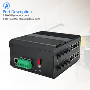 Huayu 8o8e Cổng L2 Quản Lý Cấp Công Nghiệp Ethernet Sợi Thiết Bị Chuyển Mạch Tùy Chỉnh Trong Nhà Phân Phối Điện Áp Cao Thấp IP - Product Image 1