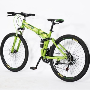 <span class=keywords><strong>Bicicleta</strong></span> de Montaña Plegable de <span class=keywords><strong>26</strong></span> Pulgadas con Cuadro de Acero, Frenos de <span class=keywords><strong>Disco</strong></span>, 21 Velocidades, Suspensión <span class=keywords><strong>Trasera</strong></span> y Logotipo Personalizable - Product Image 1