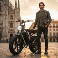 Vélo électrique Ecoride V8 750 W, pneus larges 15 Ah, livraison gratuite, double selle, tout-terrain