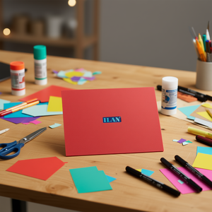 ILAN EVA Foam Sheet 40x60cm <b>Red</b> Craft <b>Material</b> for DIY Projects - Product Image 3