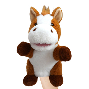 Marionetas de mano de animales con boca móvil abierta Hermosa marioneta de mano de felpa Juguete de peluche Marioneta de mano de animales Juguete para niños - Product Image 2