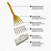 Konektor Kabel Molex Sherlock 35507 2.0mm Single Row Wire to Board dengan Pengunci Terpolarisasi 2 hingga 16 Sirkuit