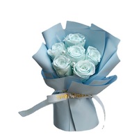 Mini Eternal Rose 6-Car Bouquet Creative High Sense True Flower Gift pour l'obtention du diplôme ou la Saint-Valentin pour votre petite amie