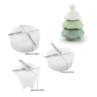 Moule en silicone DM1066 pour bougie en forme de sapin de Noël avec couvercle - Réutilisable, antiadhésif, résistant à la chaleur, pour bricolage et usage domestique