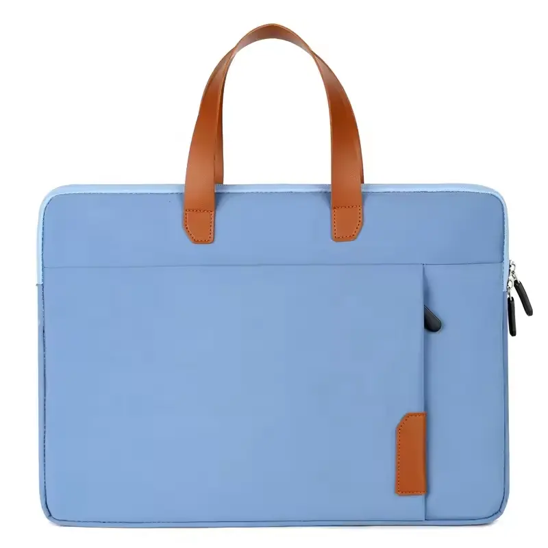 Mehrere Farben Laptop-Tote-Tasche Damen OEM wasserdichte Polyester-Leder-Laptop-Hülse-Tasche für Macbook mit Griff