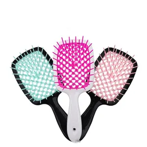 2024 New Arrivals Hollow Out Comb Custom Logo Detangling Hair Brush Massage Comb For Women