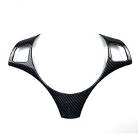Couvre-boutons de volant de voiture en ABS avec texture carbone pour BMW Série 1 3 E90 E92 E93 2005-2012 E82 E87 2004-2011 X1 E84