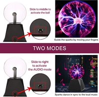 Mainan sensorik rgb warna mengubah sentuhan ajaib bola plasma 10 inci lampu bola plasma