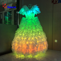 Costume de danse arabe Sexy chaud 433 contrôle sans fil LED robe de mariage et de soirée pour filles Dancerwear