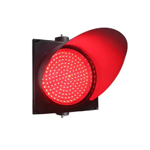 Lampu peringatan berkedip tenaga surya 300mm lampu peringatan lalu lintas tenaga surya untuk kontrol lalu lintas - Product Image 1