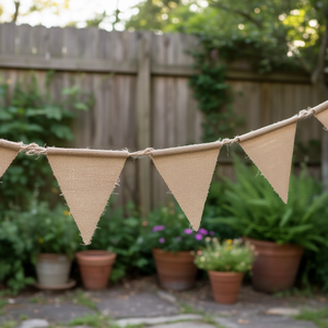 Bandierine a coda di rondine in juta 5,1x6,9 pollici, 15 pz, vintage, per decorazioni esterne, striscione, forniture artigianali - Product Image 2