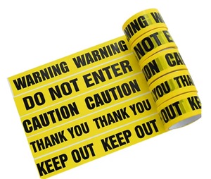 Tùy chỉnh ANSI Logo 3in PE không dính cảnh báo Băng 0.03-0.15mm Độ dày để bảo vệ an ninh - Product Image 3