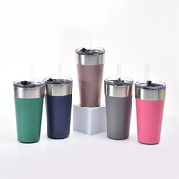 Vente en gros de tasses à café isothermes personnalisées mignonnes avec couvercle, gobelets en acier inoxydable à double paroi personnalisés de 20 oz (600 ml)