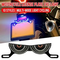 Lumière de plaque d'immatriculation de moto transfrontalière universelle triangulaire semi-circulaire clignotante à visser sur hayon
