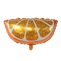 Lot de ballons en aluminium pour décoration de fête d'anniversaire d'enfants, thème fruits (citron, orange), vente en gros transfrontalière