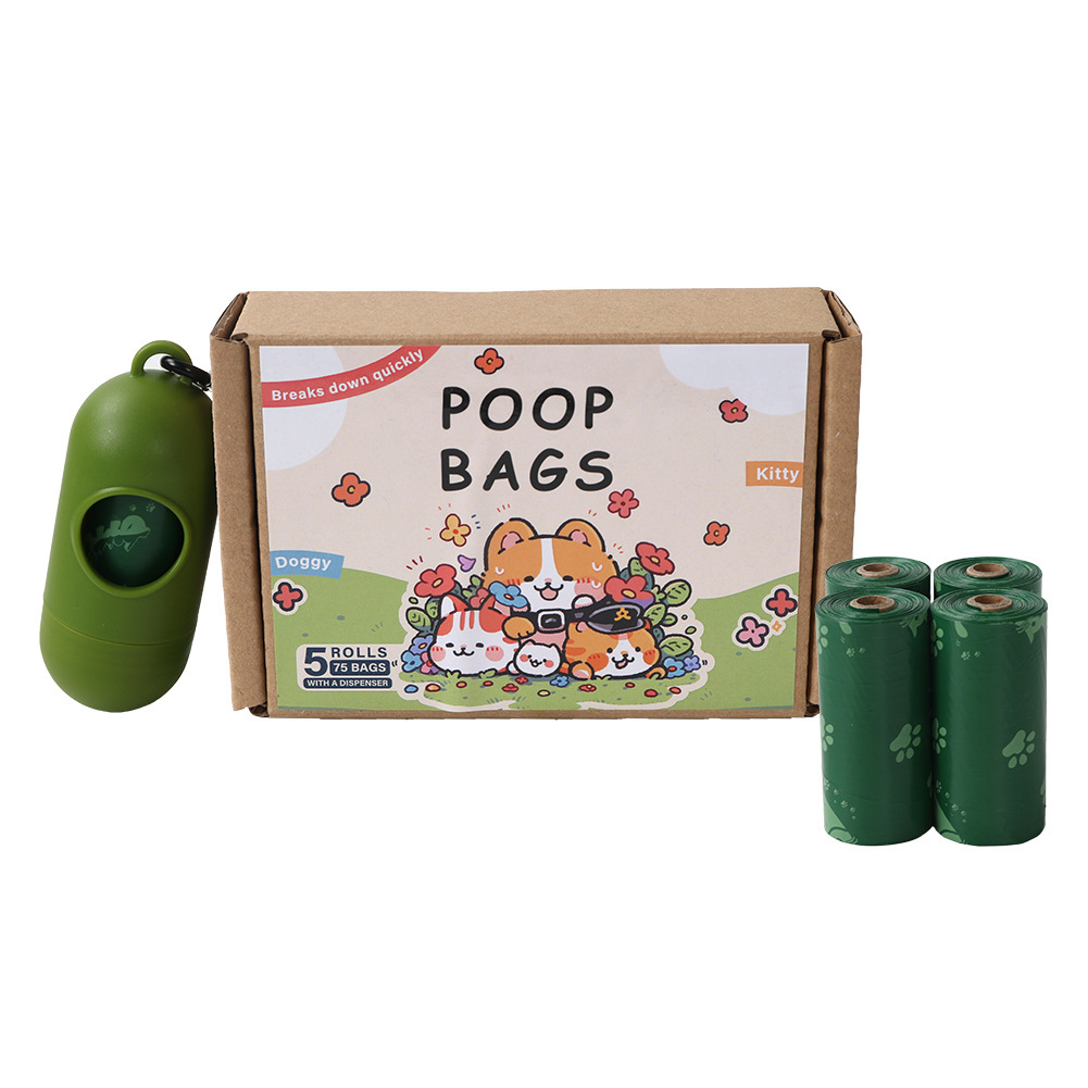 5 rouleaux verts + distributeur + parfum bonbon