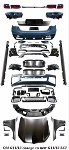 Kit de Carrocería de PP+Hierro para <span class=keywords><strong>BMW</strong></span> Serie <span class=keywords><strong>7</strong></span> G11 G12 <span class=keywords><strong>2015</strong></span>, Actualización al Nuevo Modelo 2022 LCI Facelift, Ensamblaje de Parachoques y Faros Delanteros - Product Image 4