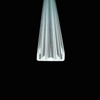 Profils en plastique sur mesure, profil en acrylique, couvercle linéaire LED, caches et abat-jour, extrusion acrylique, lentille linéaire givrée en PMMA, pièces