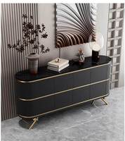 Meuble de Rangement Haut de Gamme pour Salon et Salle à Manger, Plateau en Pierre, Idéal pour Villa et Appartement - Offre Spéciale