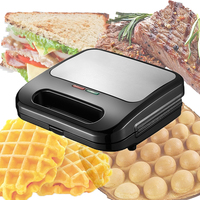 Mini gaufrier haute performance Machine à sandwich petit-déjeuner détachable Grille-pain Machine à sandwich antiadhésive avec poignée Cool Touch