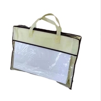 Non-tissé écologique avec fenêtre transparente oreiller sac de drap de lit avec poignée Personnalisation
