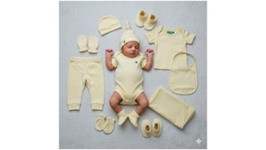 Cute Summer Baby Rompers 100% Cotton Breathable 4-Piece Set <b>for</b> Unisex <b>Toddler</b> Hara Design Pullover Short Sleeve Shorts Export - Product Image 2