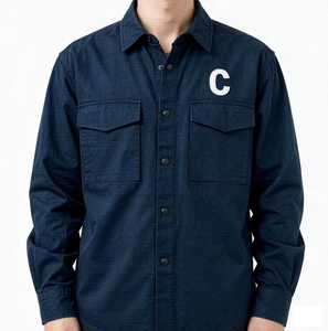 Veste chemise utilitaire oversize pour homme à manches longues, boutonnée, avec poches poitrine, style streetwear minimaliste - Product Image 4