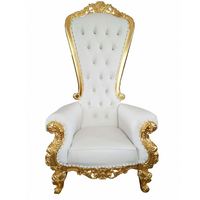 Chaise King Throne or rose Spa luxe + pédicure + chaise luxe mariage royal chaise d'hôtel moderne en bois meubles d'hôtel trône en bois
