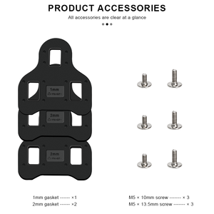 Placa de Bloqueo para Pedales de Bicicleta RIDERACE, Compatible con Zapatos SPD, Ajustable para <span class=keywords><strong>KEO</strong></span> 1/2mm, Piezas para Pedales de Ciclismo de Carretera - Product Image 3