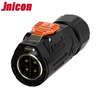 Connecteur étanche Jnicon 4 broches 600V 20A mâle femelle, connecteur d'alimentation industriel, prise