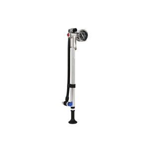 Pompe à air haute pression Worldcycle Modèle 1506 400 PSI en alliage d'aluminium avec manomètre, adaptateur <span class=keywords><strong>de</strong></span> valve et buse étanche FAST pour VTT et vélo <span class=keywords><strong>de</strong></span> route - Product Image 1