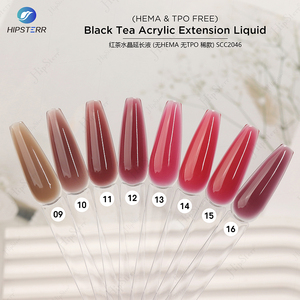 Gel constructor de uñas acrílico negro sin HEMA ni TPO, esmalte de uñas en gel de color oscuro en botella, personalizado - Product Image 2