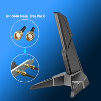 Antenne externe WiFi 6E Tri-Band 6GHz/5GHz/2.4GHz, antenne de routeur de jeu avec câble d'extension SMA pour ordinateur de bureau PCIE