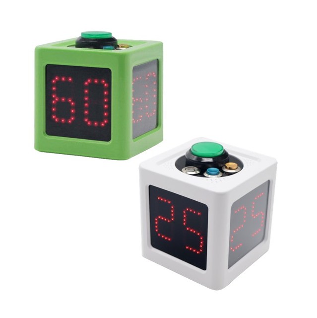 YIZHI AA Battery Powered LED 0-99 Second Editable Time Setting Countdown Chess Shot Clock Smart Cube Timer for Poker Tournament