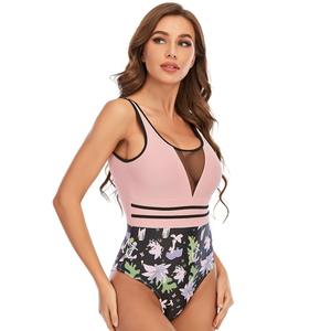 European American <b>Women's</b> Stylish Eco-Friendly Waterproof Fitness Swimwear Sexy Solid Plus Size One-Piece Beachwear Breathable - Product Image 4
