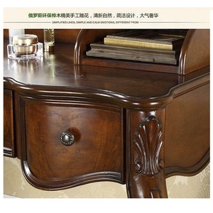 Antique European Mirrored <strong>Dressing</strong> <strong>Table</strong> <strong>Brown</strong> for Bedroom - Product Image 3
