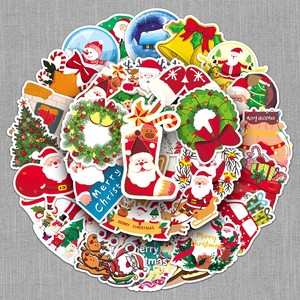 52 Adhesivos Decorativos Navideños con Diseños Variados para Niños, para Diarios, Tarjetas, Monopatines y Maletas - Product Image 1