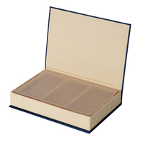 Caja Rígida de Cartón con Tapa Magnética Azul Marino, Personalizable con Logotipo del Fabricante, Caja de Regalo de Lujo para Chocolates y Dulces