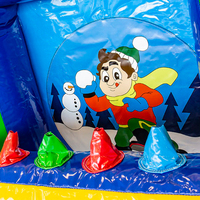 Jeu de fléchettes gonflable 4 en 1-Cible sportive interactive pour enfants et adultes-Parfait pour les fêtes, les événements, le team building, les carnavals