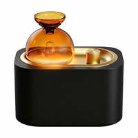 Diffuseur d'arômes Kegao sans eau, à nébulisation, en verre et bois, à double liquide, pour huiles essentielles, luxe, pour la maison