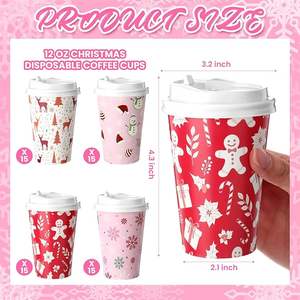 แก้วกระดาษย่อยสลายได้ PLA พิมพ์โลโก้ได้ ขนาด 6-32 ออนซ์ ผลิตจากเยื่อไม้ แก้วกระดาษแบบผนังชั้นเดียว สำหรับเครื่องดื่มร้อน/เย็น - Product Image 3