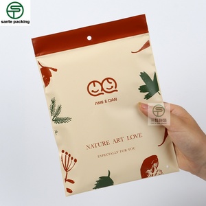 Custom Frosted PE Children's Underwear Clothing Zipper Top Recyclable Package Bags for Socks Shoes - Product Image 1