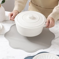Set de table et dessous-de-plat en similicuir PU de haute qualité, motif floral, lavables, pour cuisine et salle à manger
