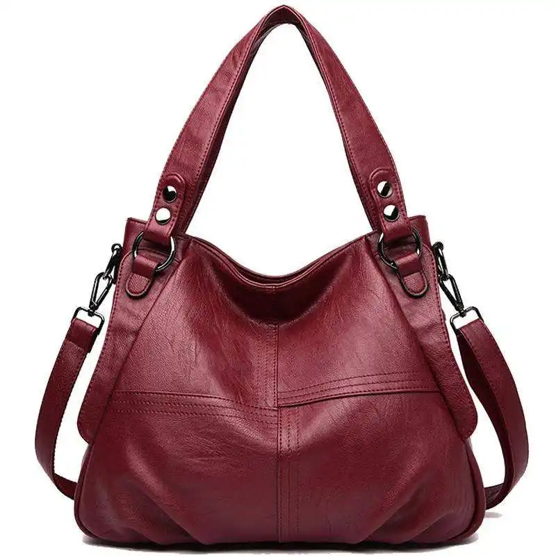 High Quality Leather Handbag Casual Crossbody Bags for Women 2024 New Large Capacity Shoulder Bags Ladies Travel Tote Bag
