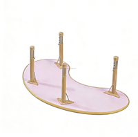 Ensemble table et chaises pour enfants de haute qualité en forme de rein, réglables en hauteur, en plastique sécurisé, pour garderie