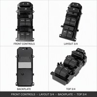 Interrupteur principal de lève-vitre électrique DTC3 35750TEAH01 35750-TEA-H01 35750TEAP02 35750-TEA-P02 compatible avec Honda Civic FC1 FC7 2016-2021